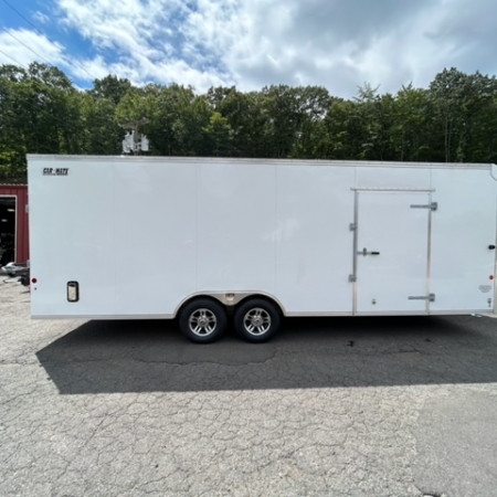 Enclosed Car Hauler Trailer 8.5'x24′ Tapered V-Nose Black Ramp High Country  Aluminum